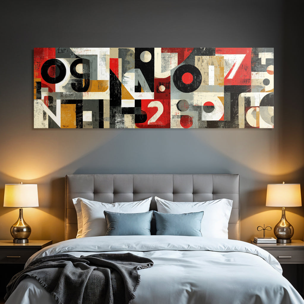 Abstrakte Geometrische Kunst Mit Farben Und Zahlen