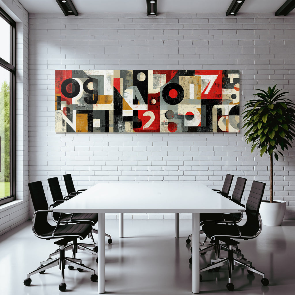 Abstrakte Geometrische Kunst Mit Farben Und Zahlen