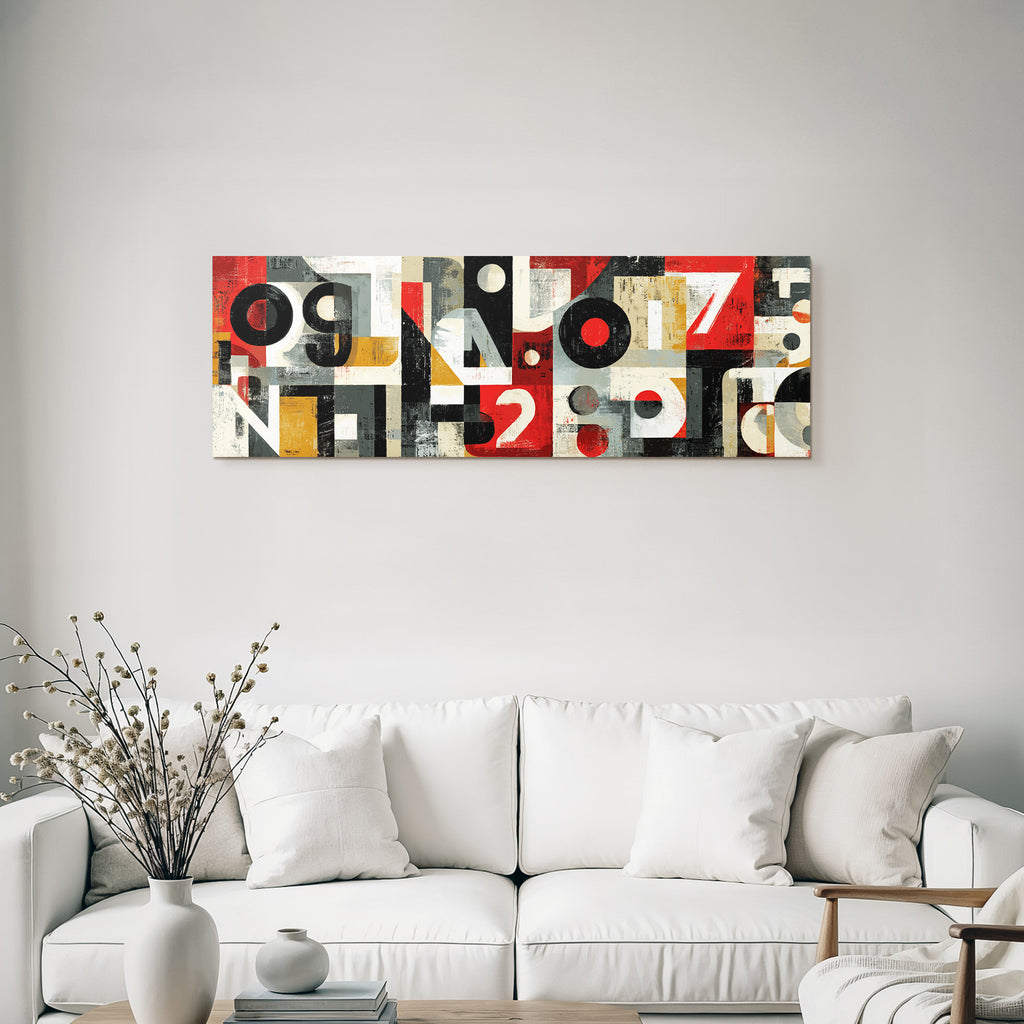 Abstrakte Geometrische Kunst Mit Farben Und Zahlen