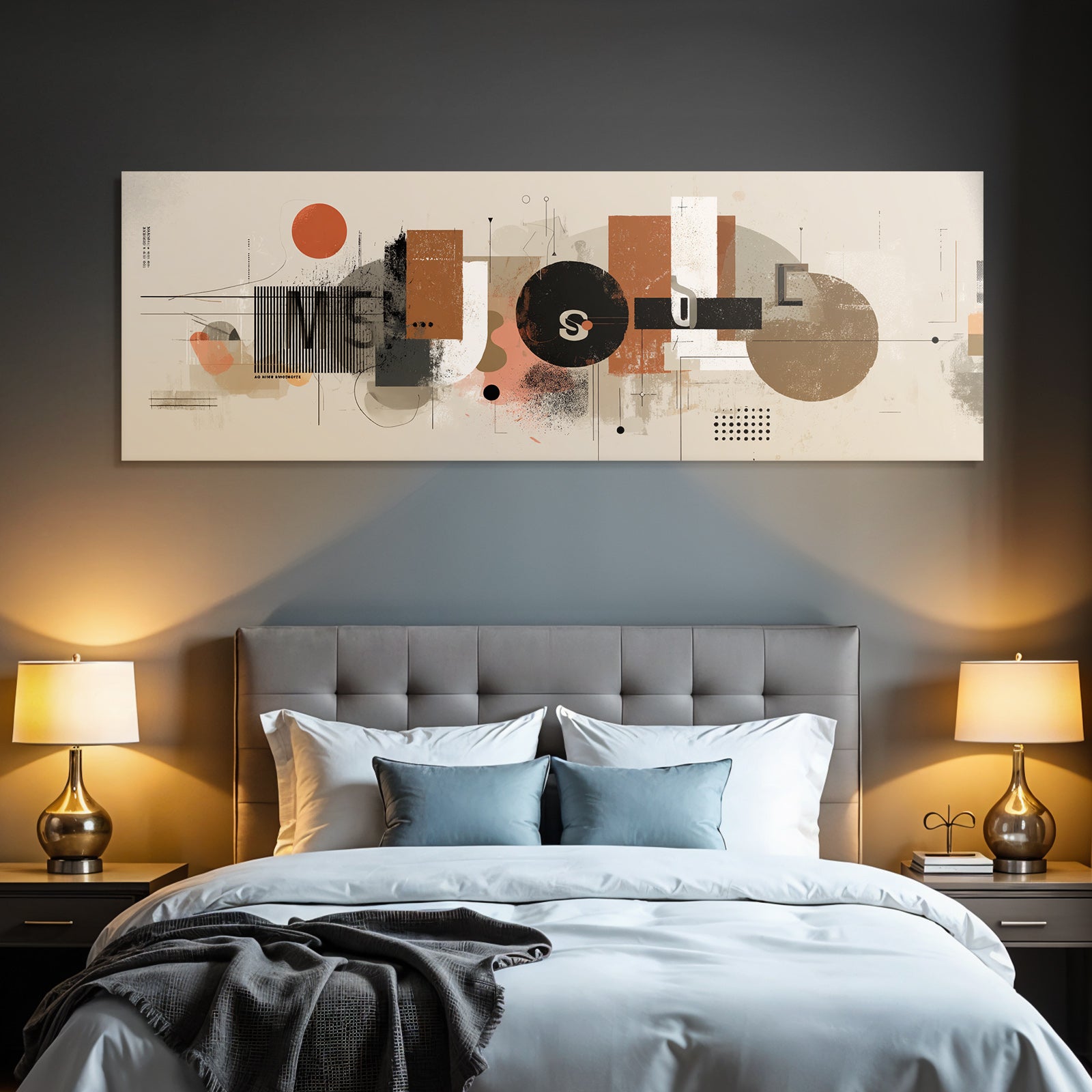 Abstrakte Grafikdesign Geometrische Formen Erdtöne Contemporary Art