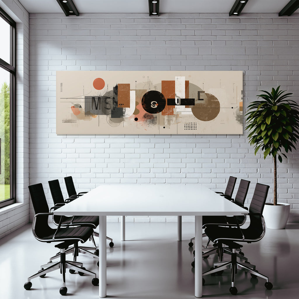Abstrakte Grafikdesign Geometrische Formen Erdtöne Contemporary Art
