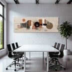 Abstrakte Grafikdesign Geometrische Formen Erdtöne Contemporary Art