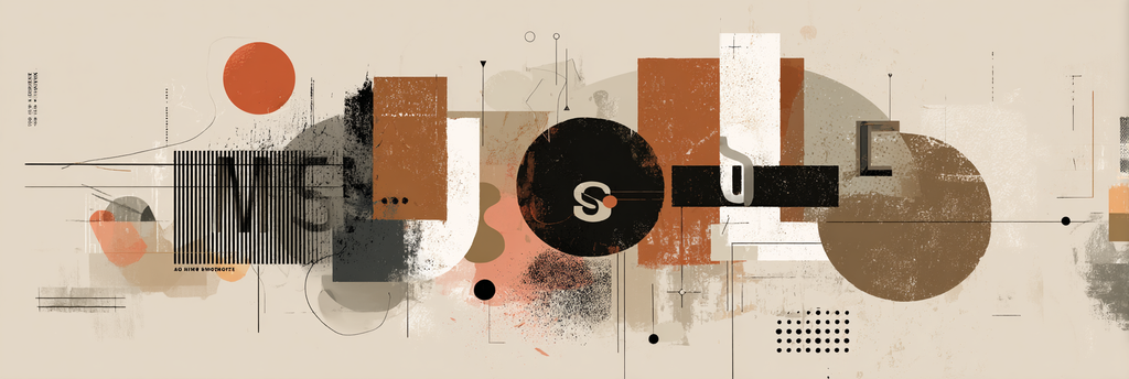 Abstrakte Grafikdesign Geometrische Formen Erdtöne Contemporary Art | Typografische Kunst | Kunstgattungen