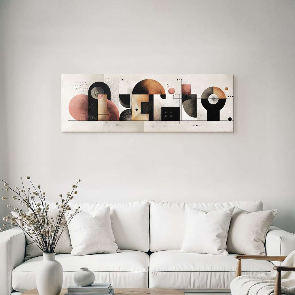 Abstrakte Kunst Geometrische Formen Warme Farben Moderner Minimalismus