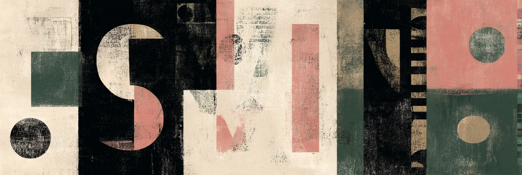 Abstraktes Design Geometrische Formen Moderne Kunst | Typografische Kunst | Kunstgattungen