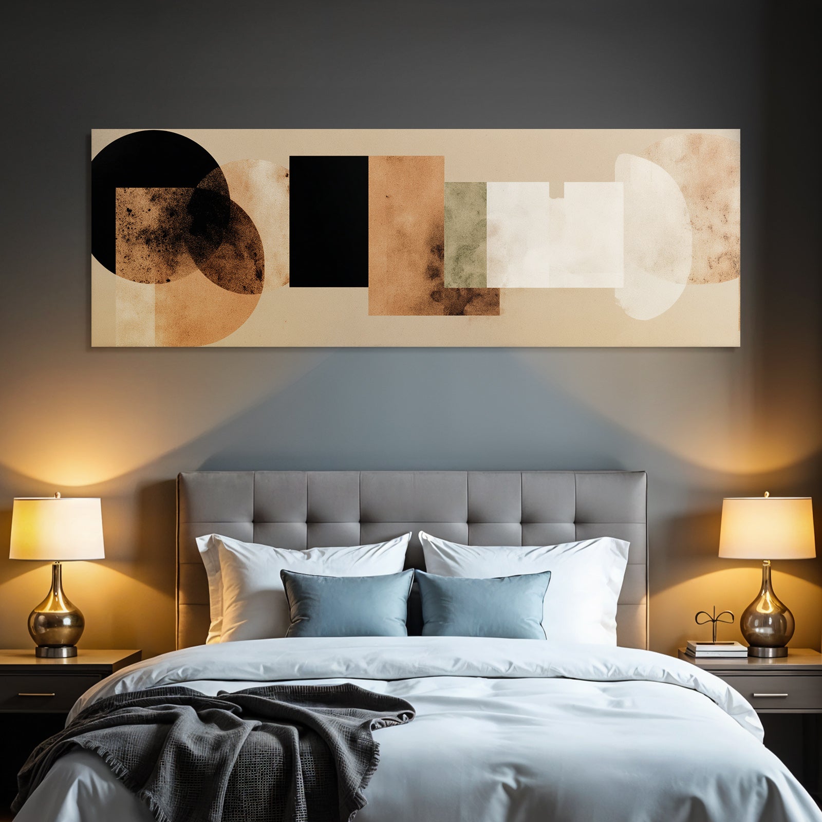 Abstraktes Design Geometrische Formen Muted Farben