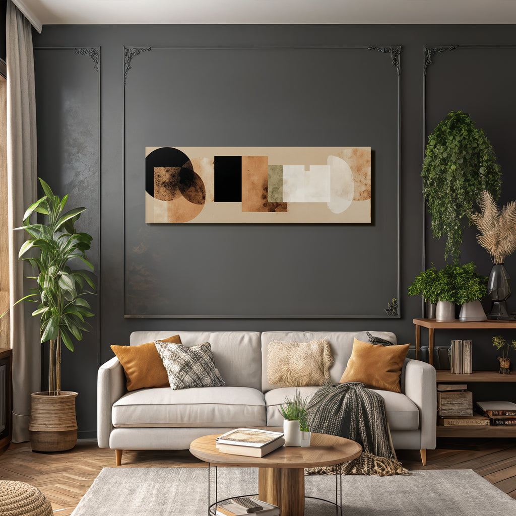 Abstraktes Design Geometrische Formen Muted Farben