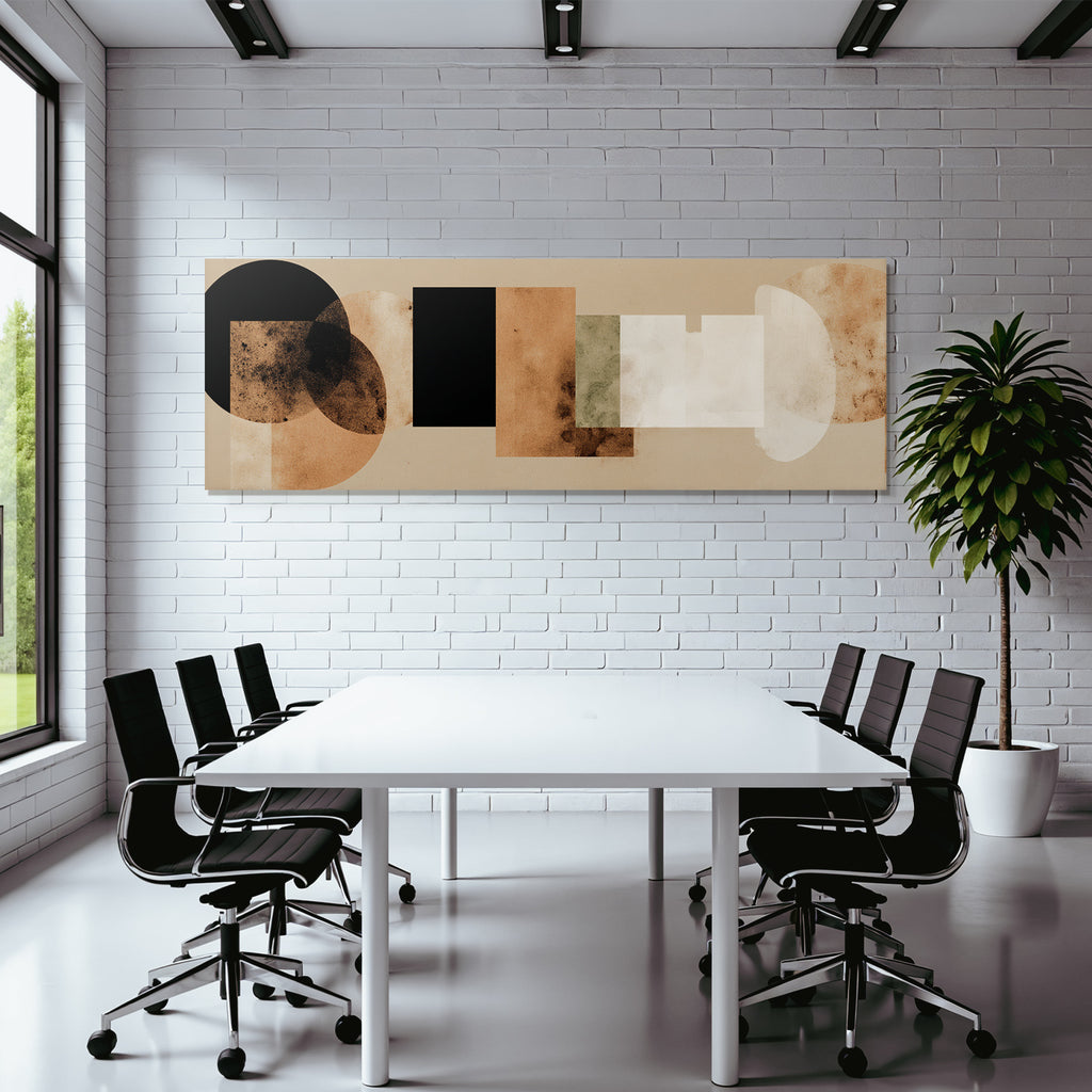 Abstraktes Design Geometrische Formen Muted Farben