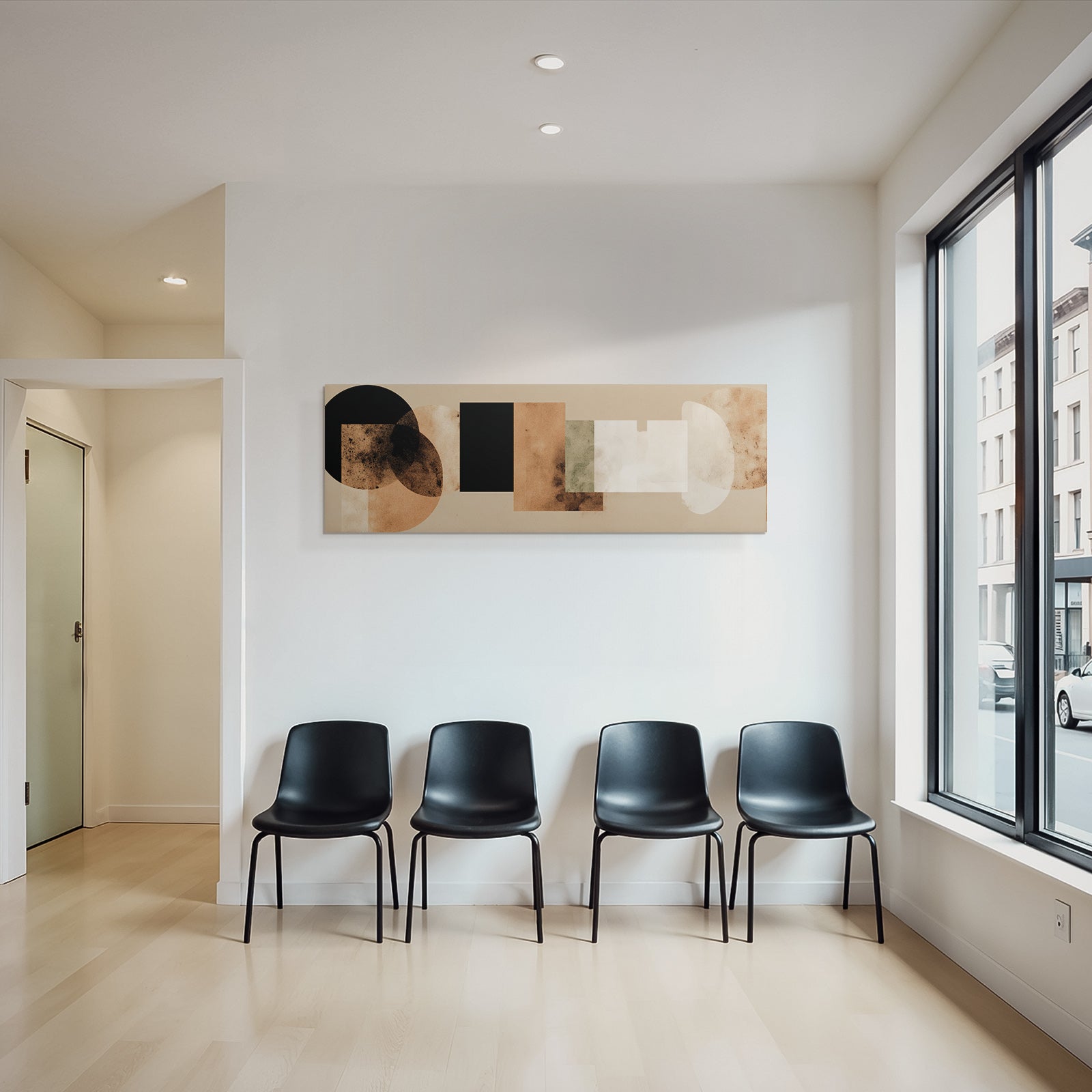 Abstraktes Design Geometrische Formen Muted Farben