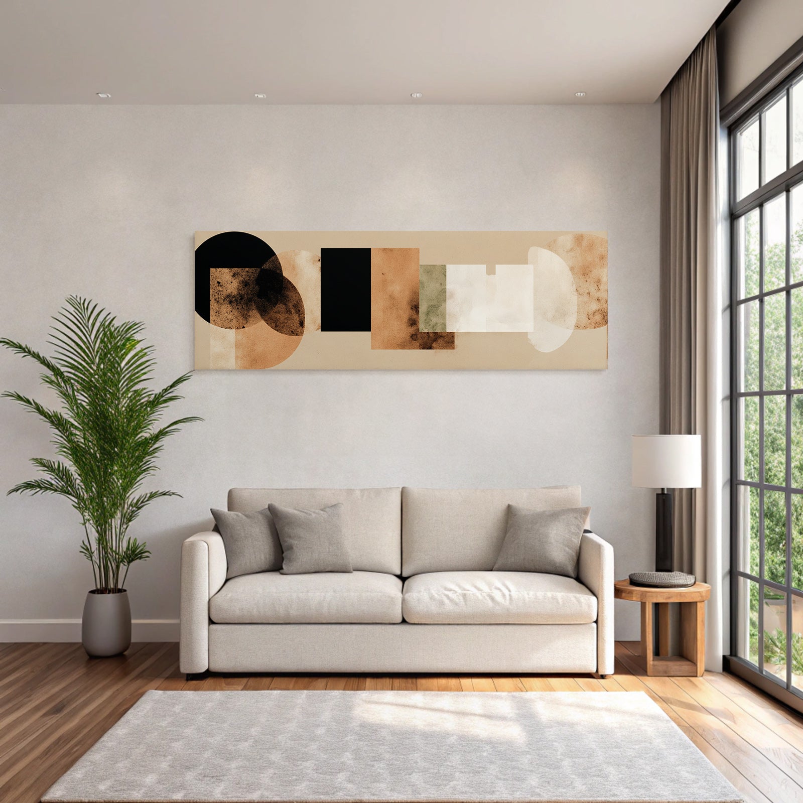 Abstraktes Design Geometrische Formen Muted Farben