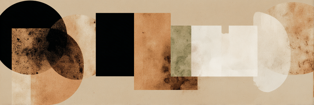 Abstraktes Design Geometrische Formen Muted Farben | Typografische Kunst | Kunstgattungen