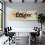 Eva Abstraktes Digitale Kunst Mit Geometrischen Formen Und Typografie