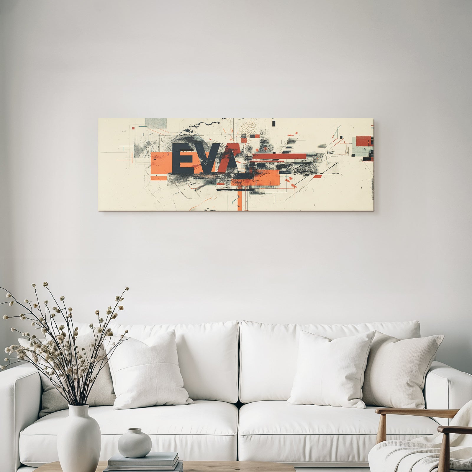 Eva Abstraktes Digitale Kunst Mit Geometrischen Formen Und Typografie