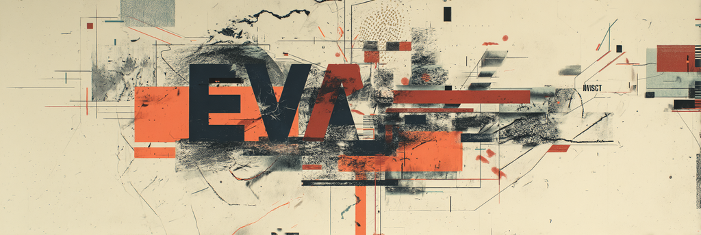 Eva Abstraktes Digitale Kunst Mit Geometrischen Formen Und Typografie | Typografische Kunst | Kunstgattungen