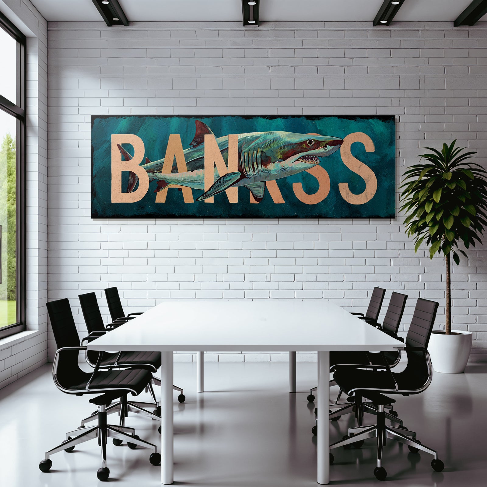 Shark Banks Creative Illustration Underwater Background
