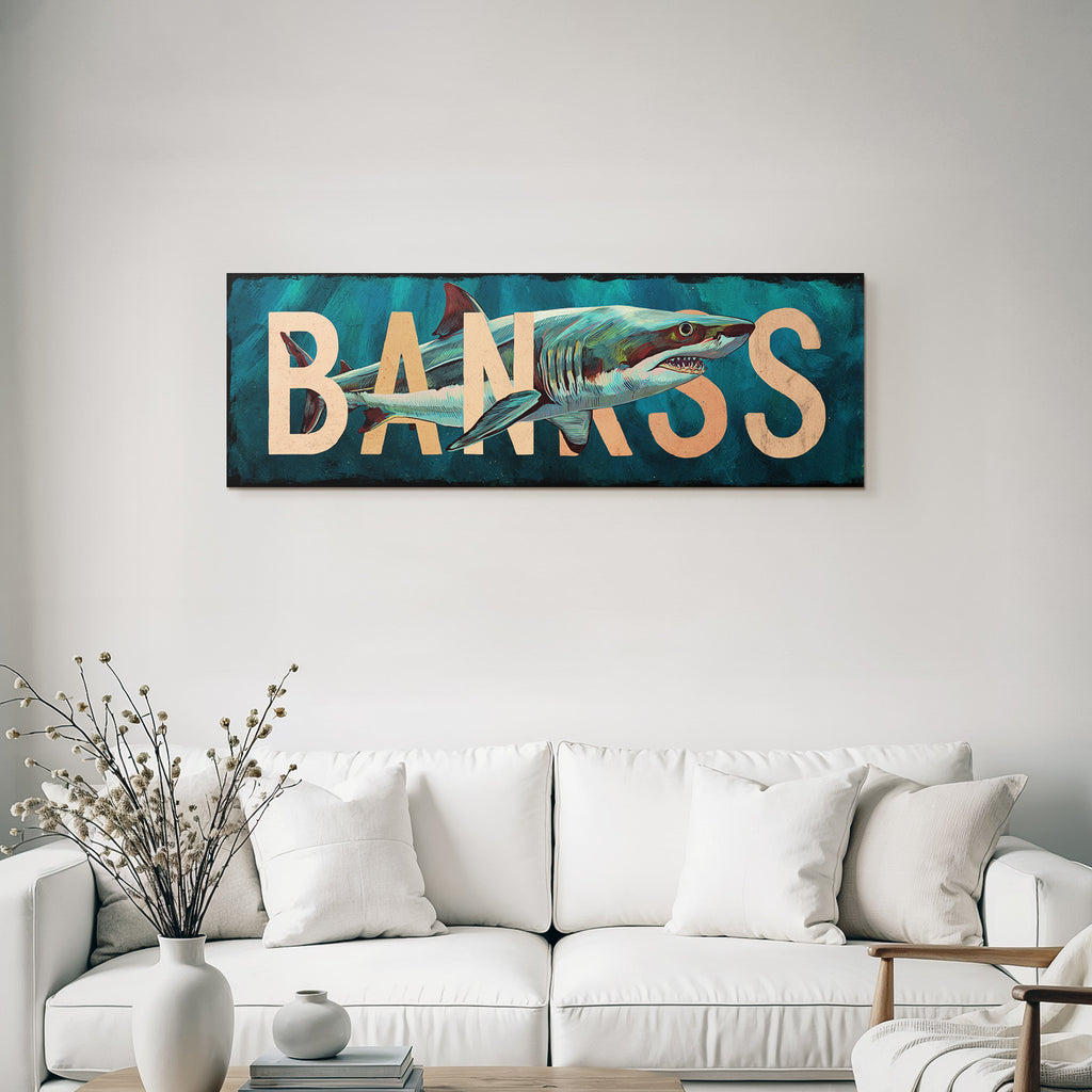 Shark Banks Creative Illustration Underwater Background