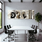 Artistic Collage with Trees and Typography