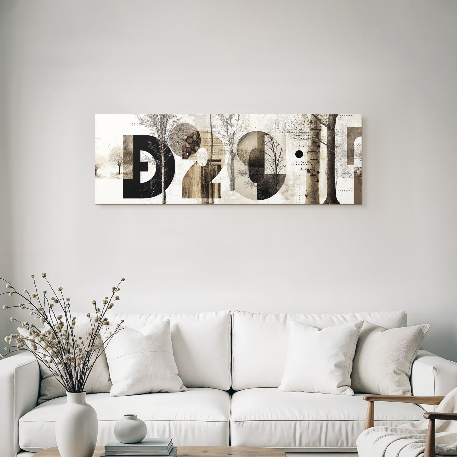Artistic Collage with Trees and Typography