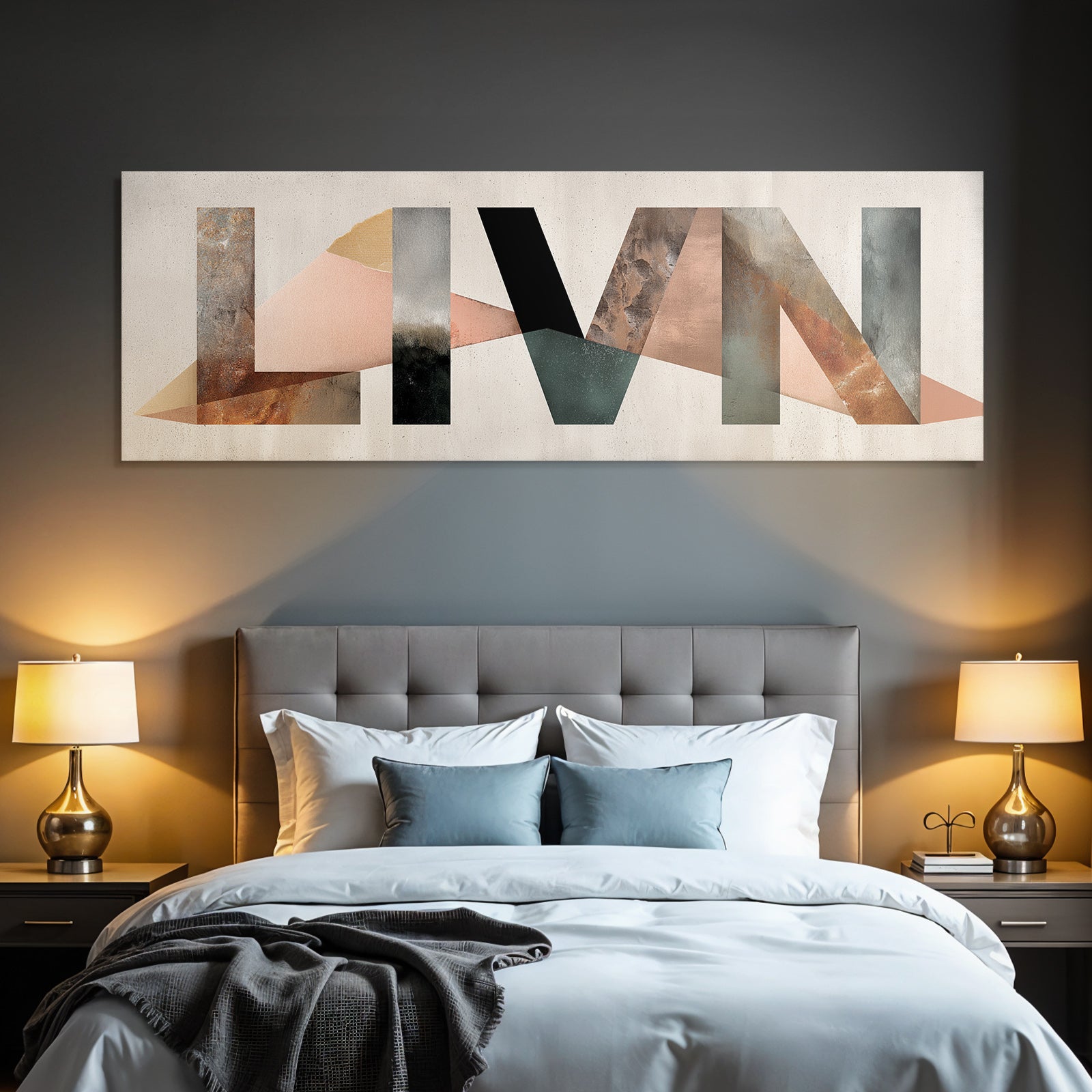 Livn Abstract Geometric Design Earth Tones Textures