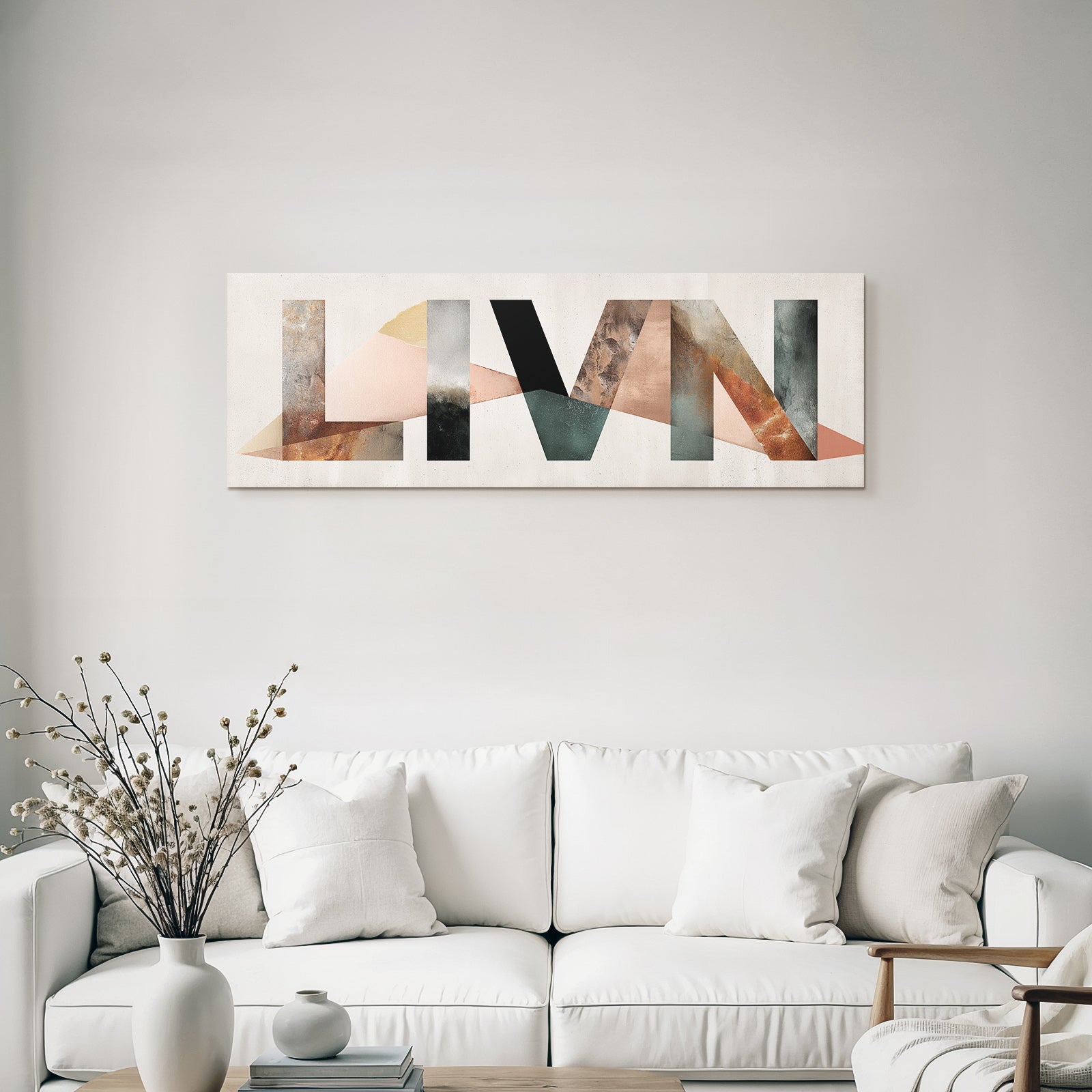 Livn Abstract Geometric Design Earth Tones Textures