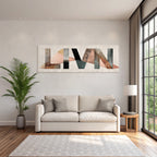 Livn Abstract Geometric Design Earth Tones Textures