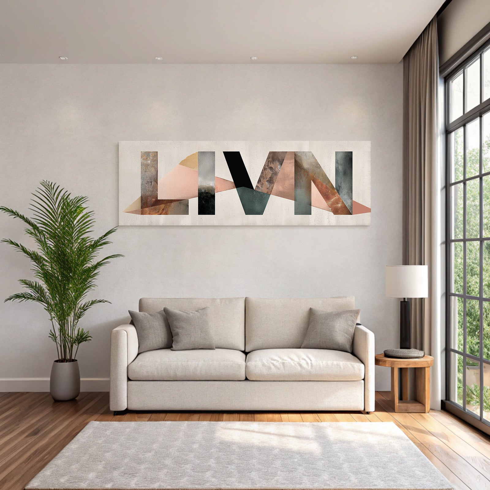 Livn Abstract Geometric Design Earth Tones Textures