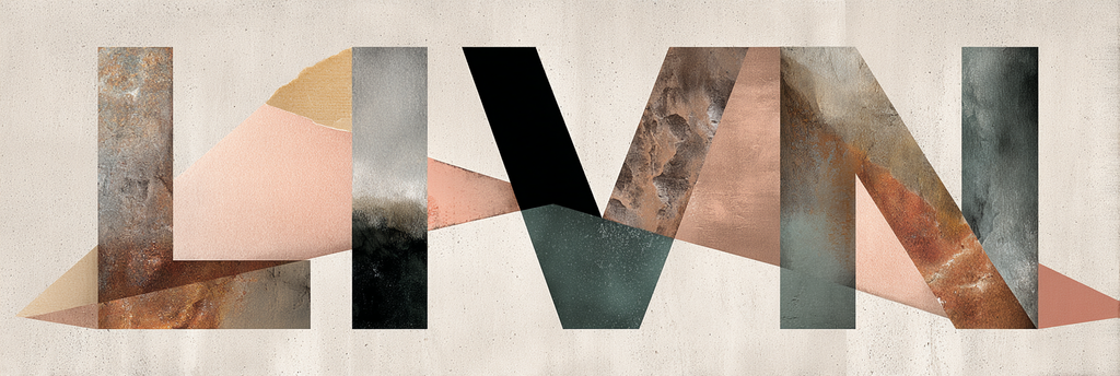 Livn Abstract Geometric Design Erdtöne Texturen | Typografische Kunst | Kunstgattungen