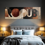 Rooub Abstraktes Design Kunstwerk Bold Letters Erde Ton Texturen
