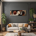 Rooub Abstraktes Design Kunstwerk Bold Letters Erde Ton Texturen
