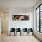 Rooub Abstraktes Design Kunstwerk Bold Letters Erde Ton Texturen