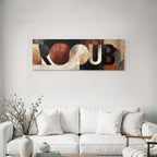 Rooub Abstraktes Design Kunstwerk Bold Letters Erde Ton Texturen