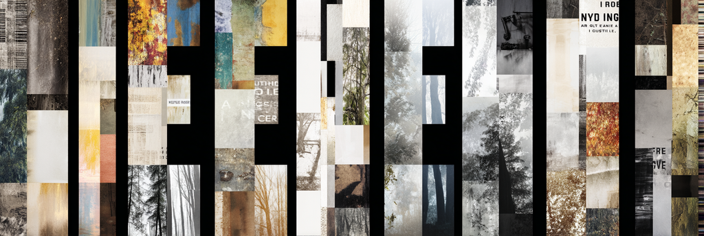 Texturen Muster Collage Natürliche Elemente Abstrakte Designs | Typografische Kunst | Kunstgattungen
