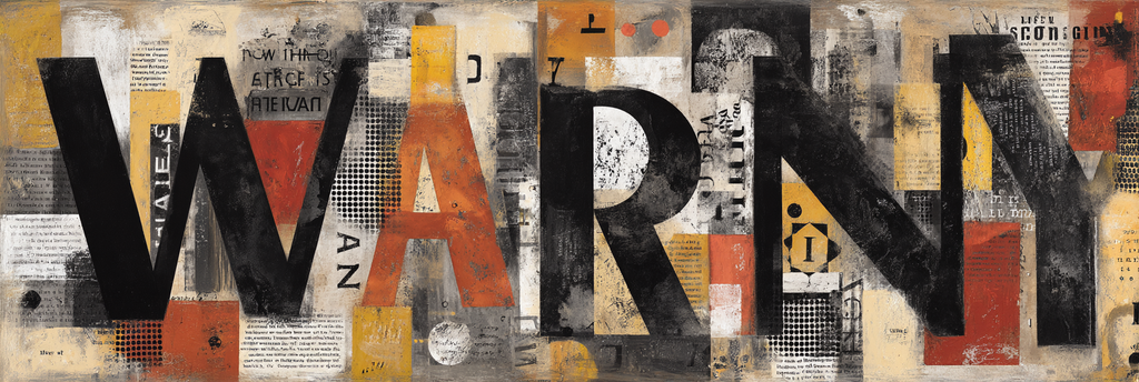 Warn Abstract Kunst Input Farbe Textur Urgency Meßage | Typografische Kunst | Kunstgattungen