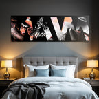 Wellen Design Modern Kunst Noch Grau Orange Schwarz Und Weis