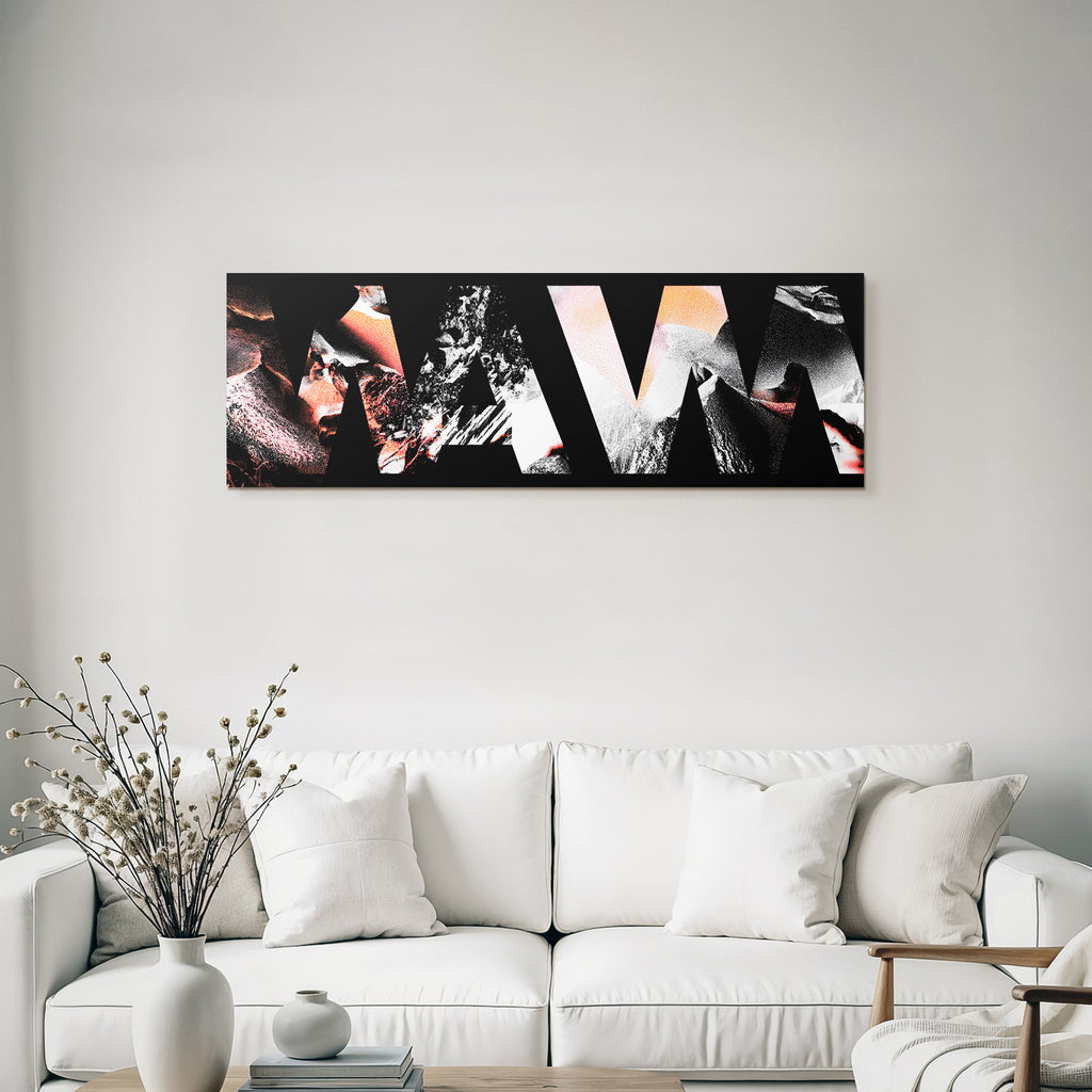 Wellen Design Modern Kunst Noch Grau Orange Schwarz Und Weis