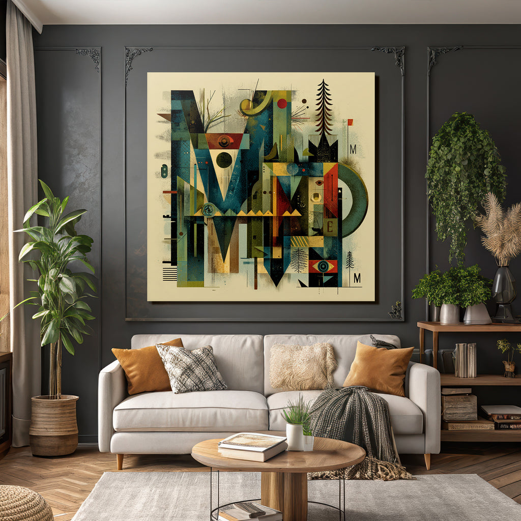 Abstract Art Geometric Shapes Colorful Colors Modern Design