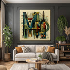 Abstract Art Geometric Shapes Colorful Colors Modern Design