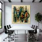 Abstract Art Geometric Shapes Colorful Colors Modern Design