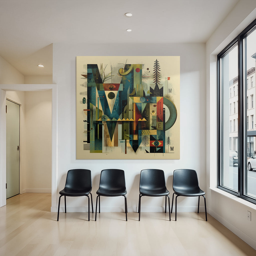 Abstract Art Geometric Shapes Colorful Colors Modern Design