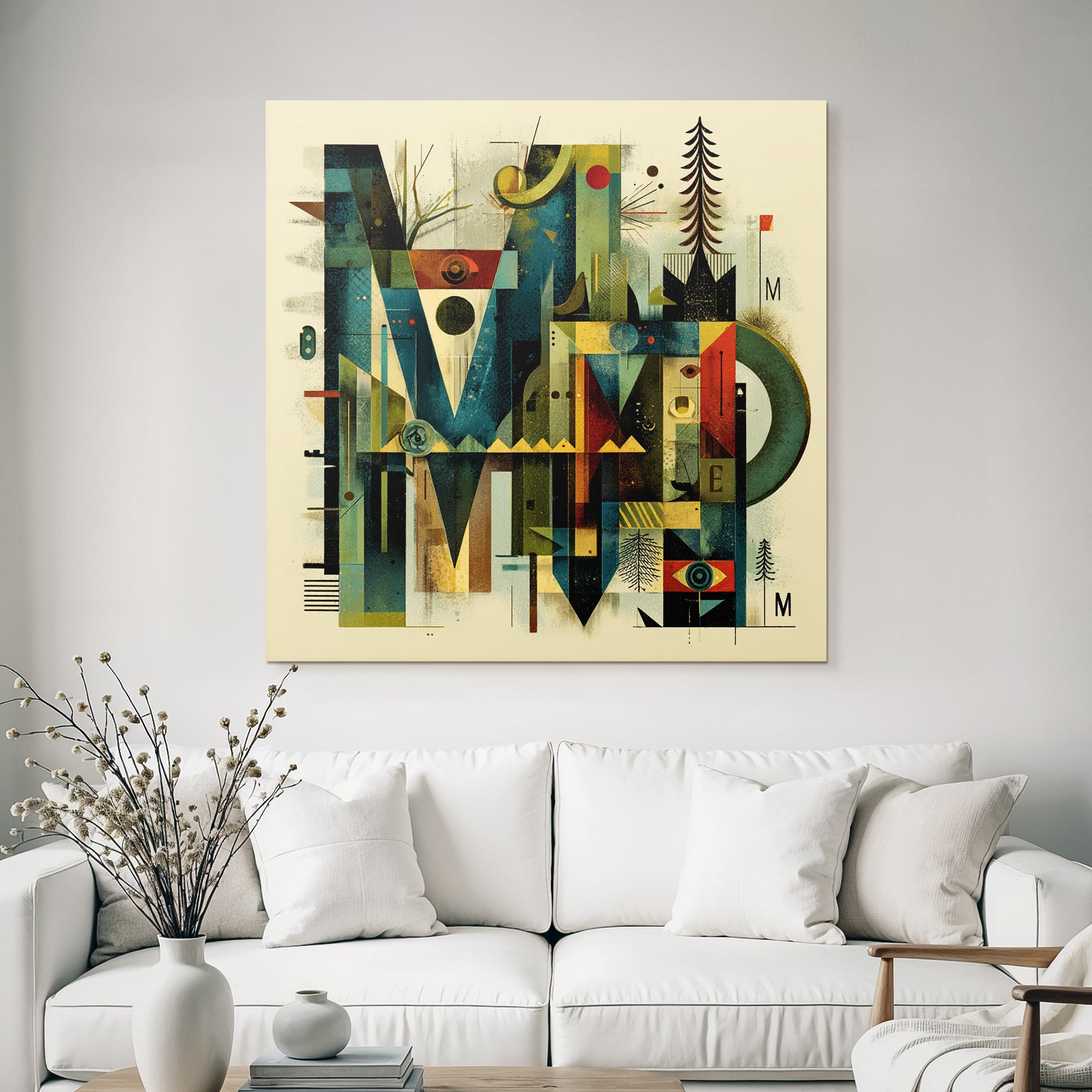 Abstract Art Geometric Shapes Colorful Colors Modern Design