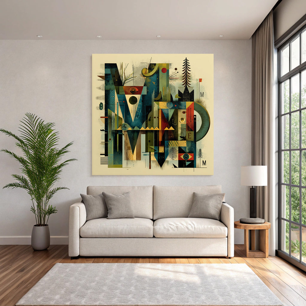 Abstract Art Geometric Shapes Colorful Colors Modern Design