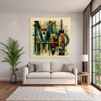 Abstract Art Geometric Shapes Colorful Colors Modern Design