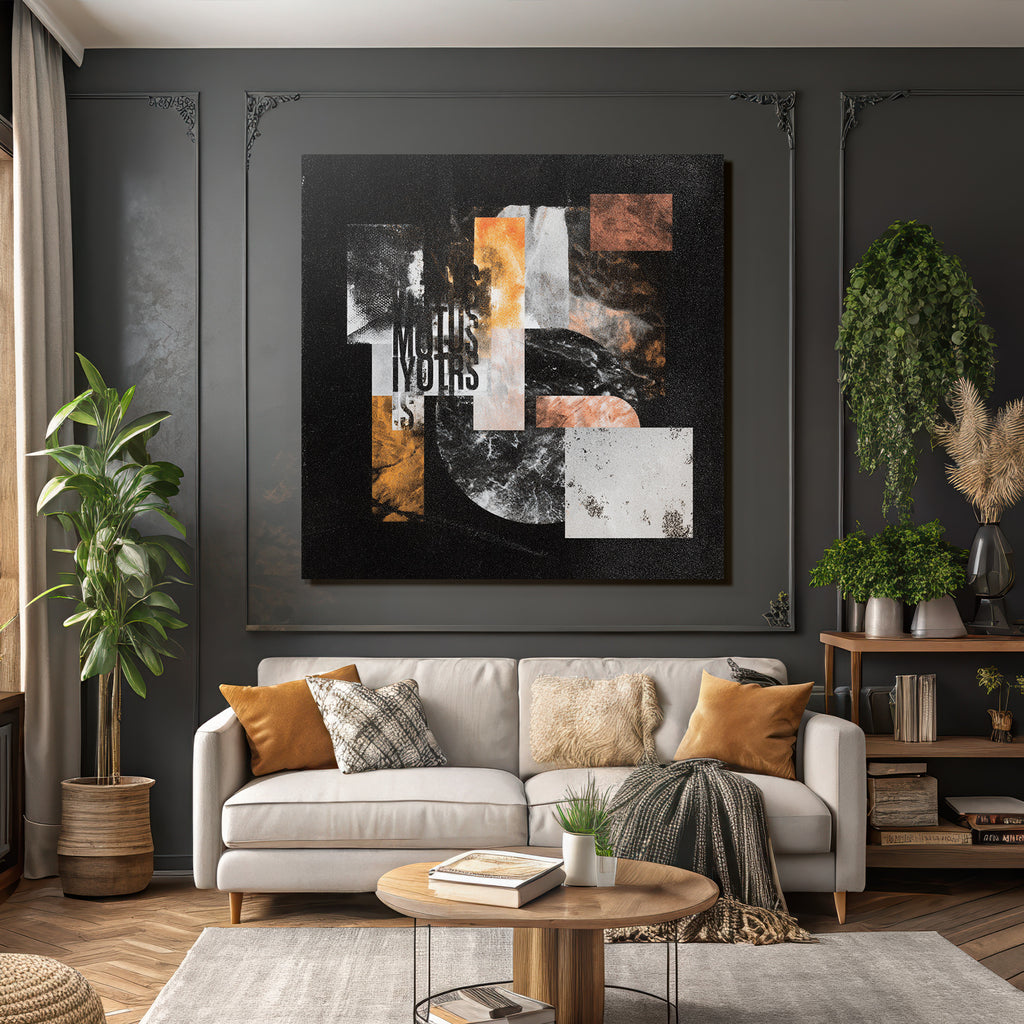Abstracte Geometrische Compilation Mit Textur Und Modernen Farben