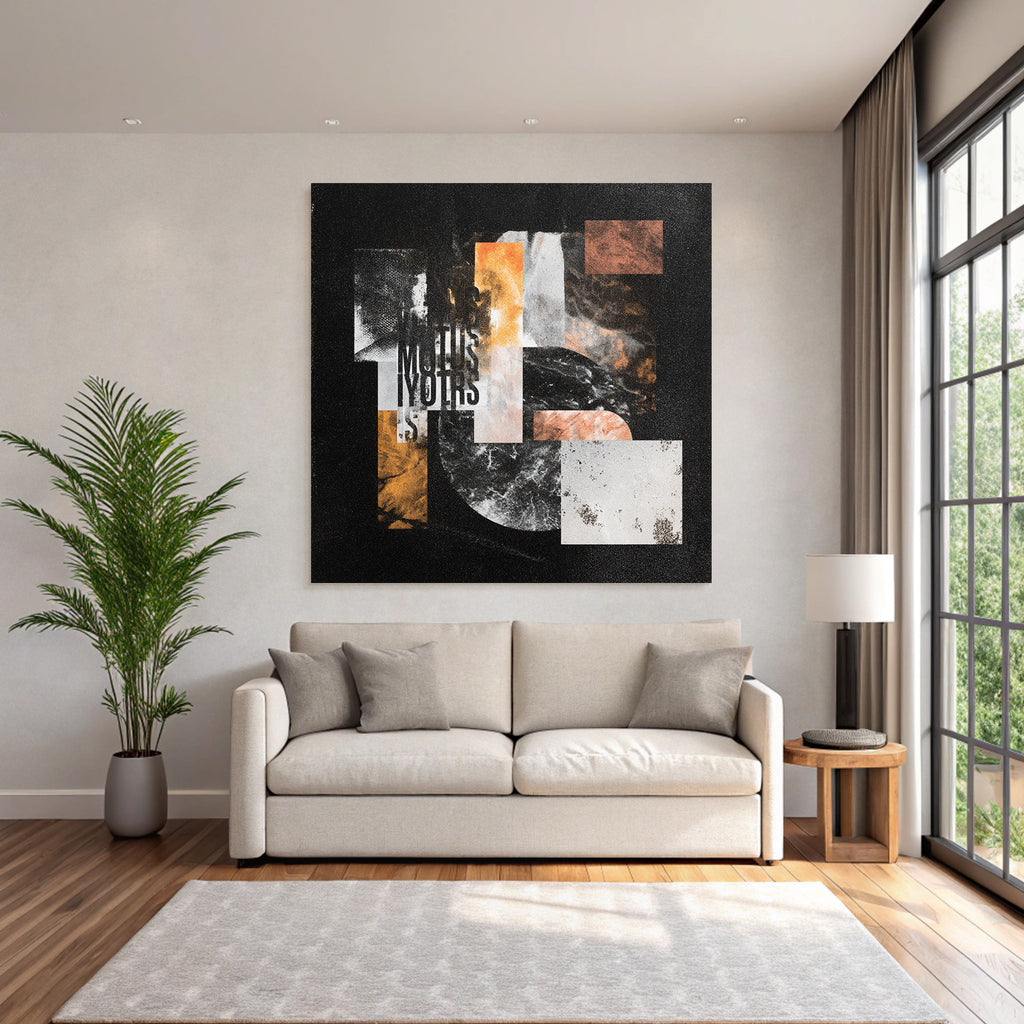 Abstracte Geometrische Compilation Mit Textur Und Modernen Farben