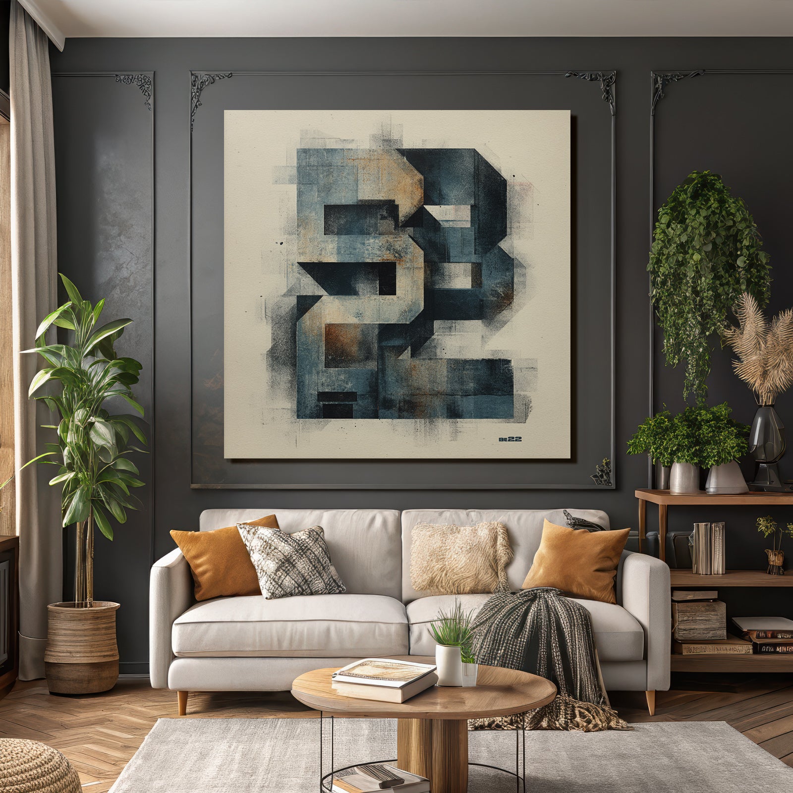 Abstract Artworks Geometric Textured