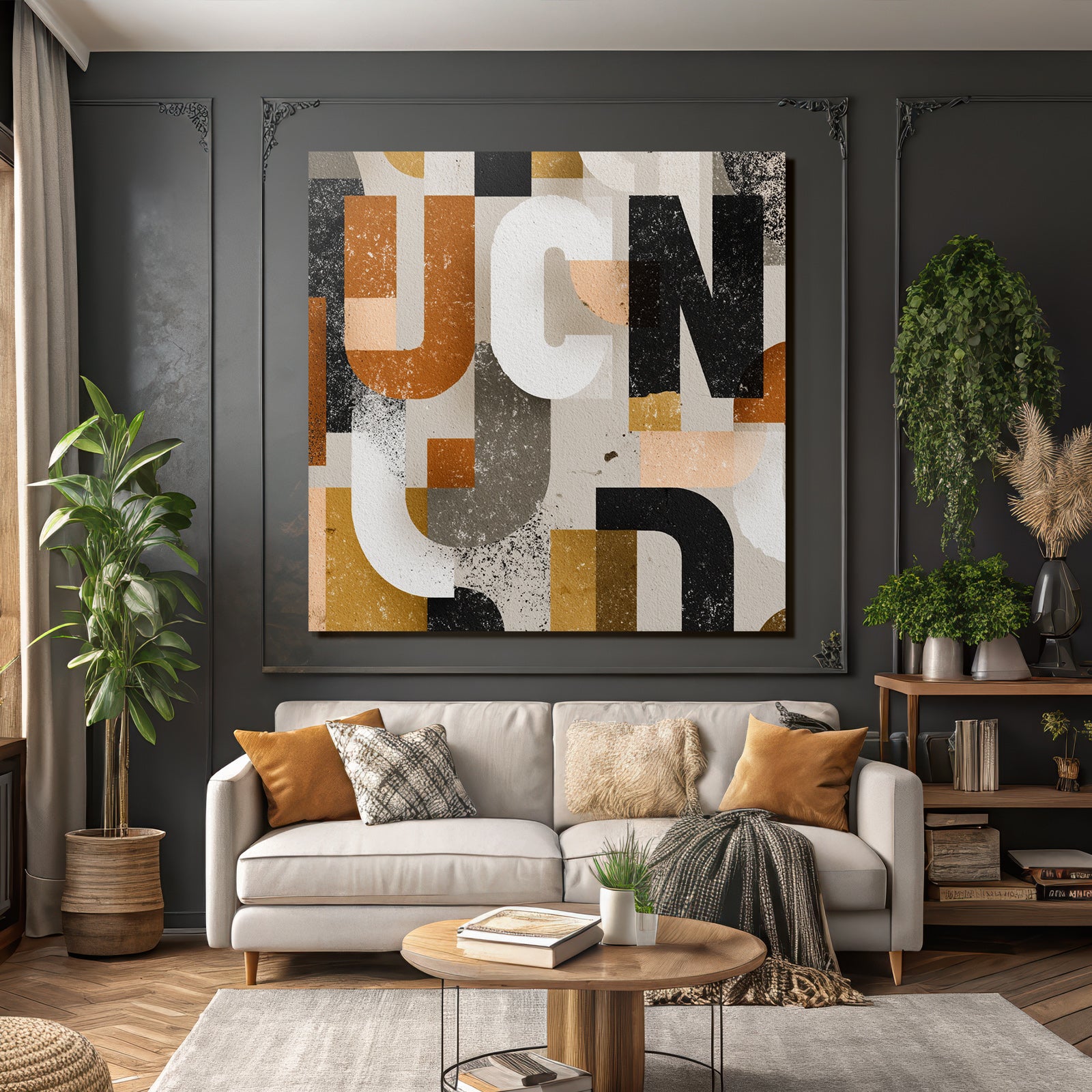 Abstract Typography Geometric Abstraction