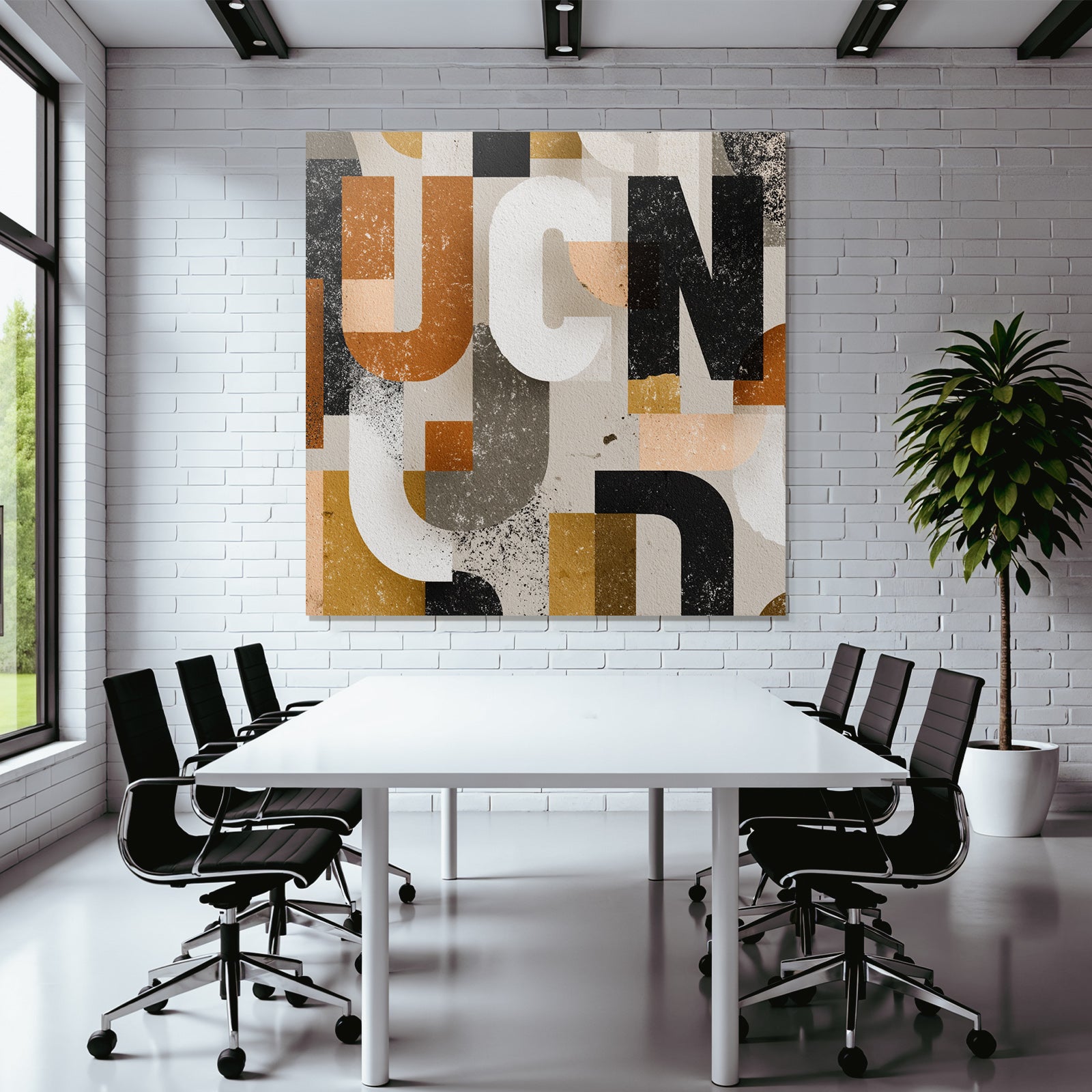 Abstract Typography Geometric Abstraction