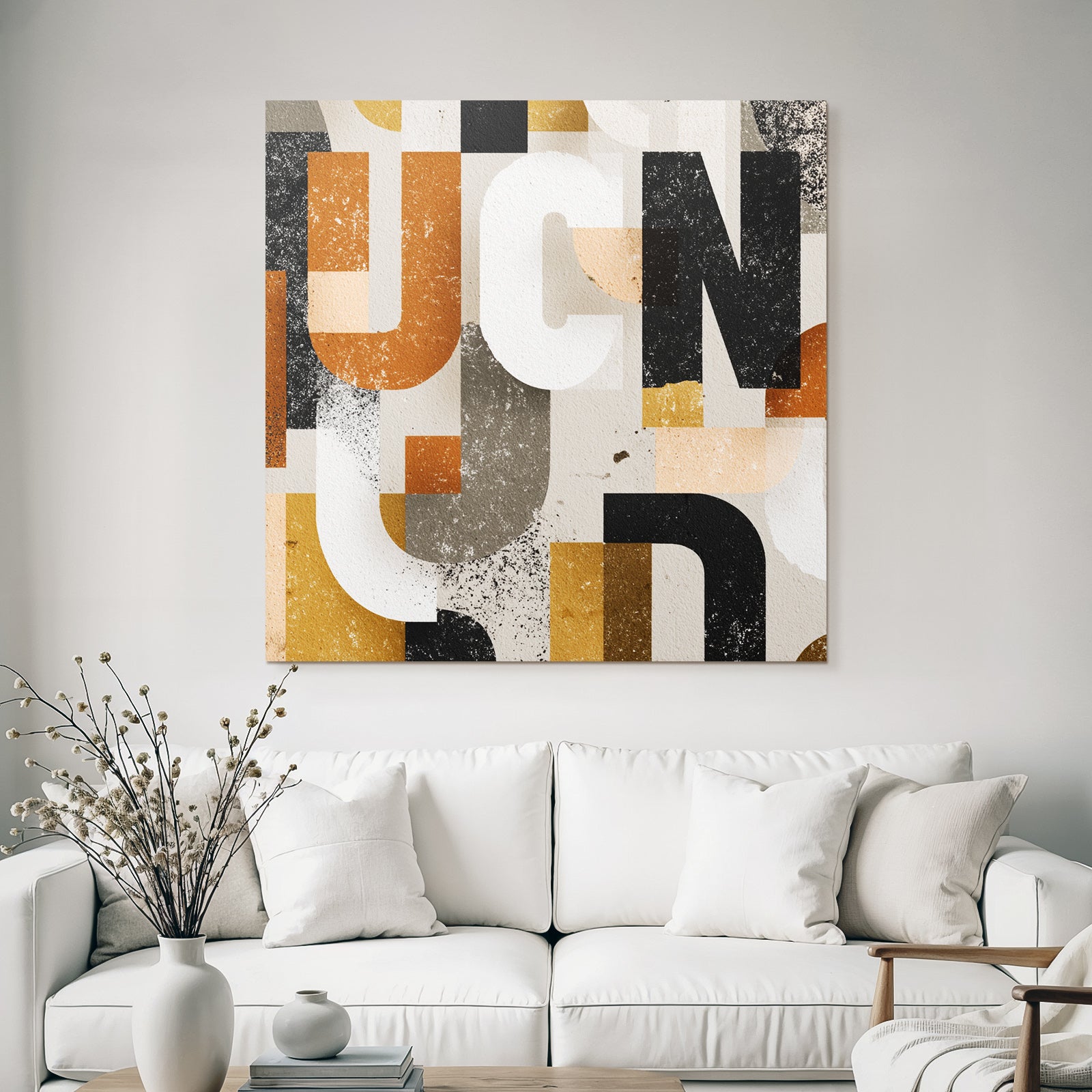 Abstract Typography Geometric Abstraction