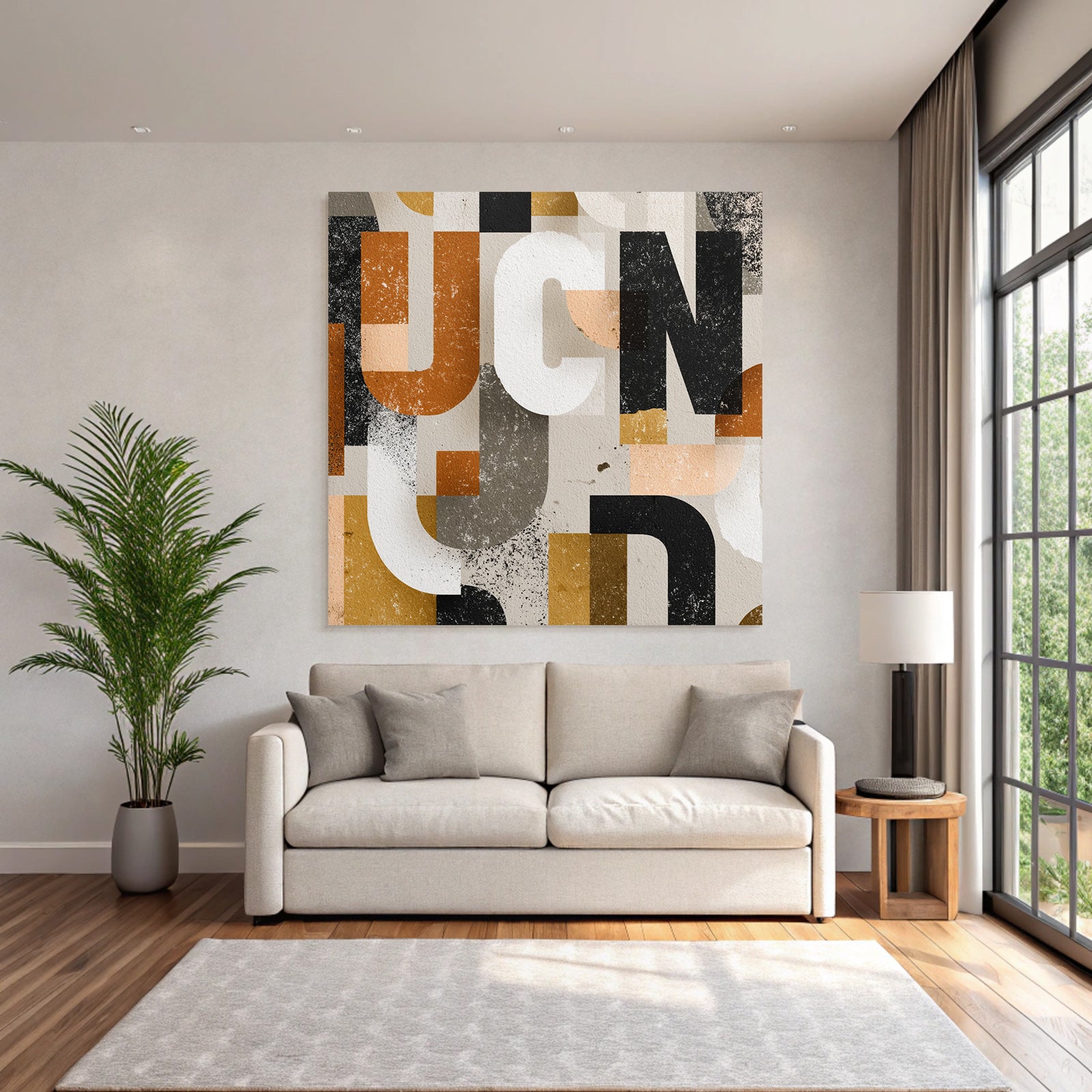 Abstract Typography Geometric Abstraction