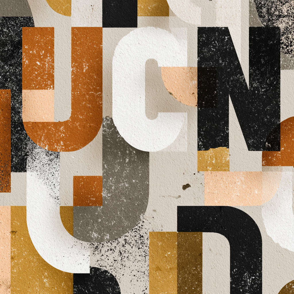 Abstracte Typografie Geometrische Abstraktion | Typografische Kunst | Kunstgattungen